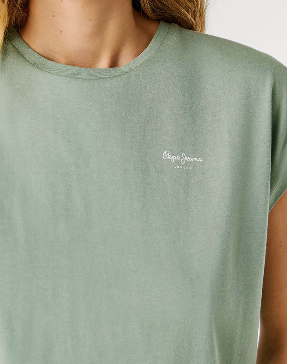 Pepe Jeans Essentials Bloom Μπλούζα Γυναικείο Pl504821-610 Bleach Green Γυναικεία ρούχα μπλούζες Τ-Shirt Politikos Shop Πολιτικός