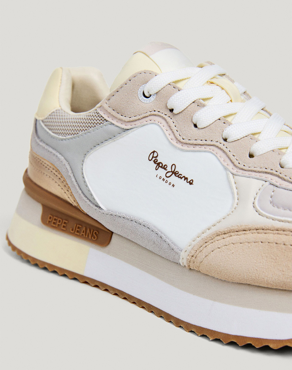 Pepe Jeans Drop 1 Rusper Racer W Παπουτσι Γυναικείο Pls600041-817 Offwhite Γυναικεία παπούτσια Sneakers Politikos Shop Πολιτικός