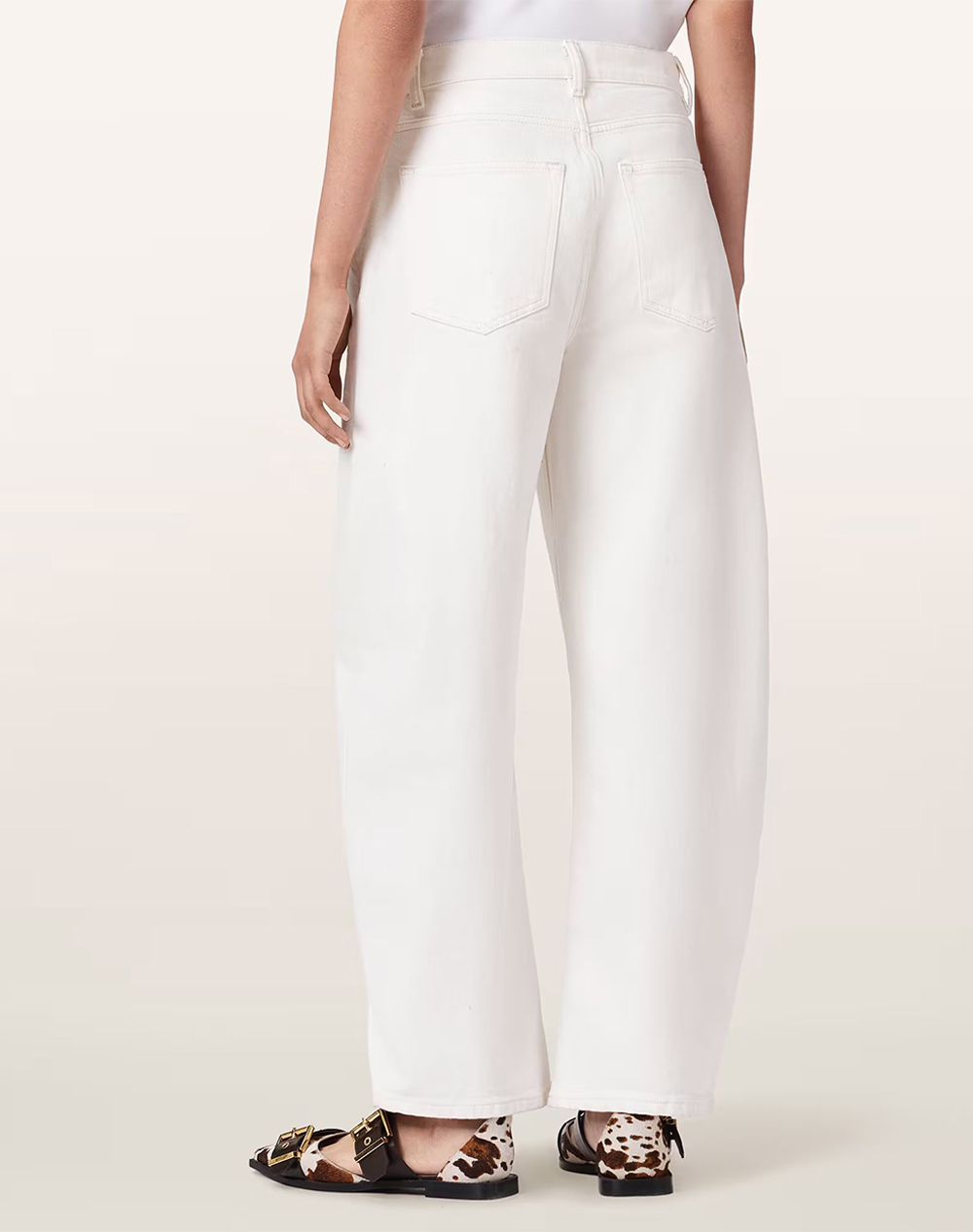 ALL SAINTS ALL SAINTS SADIE BARREL JEAN W016EE-ECRU WHITE OffWhite - 2