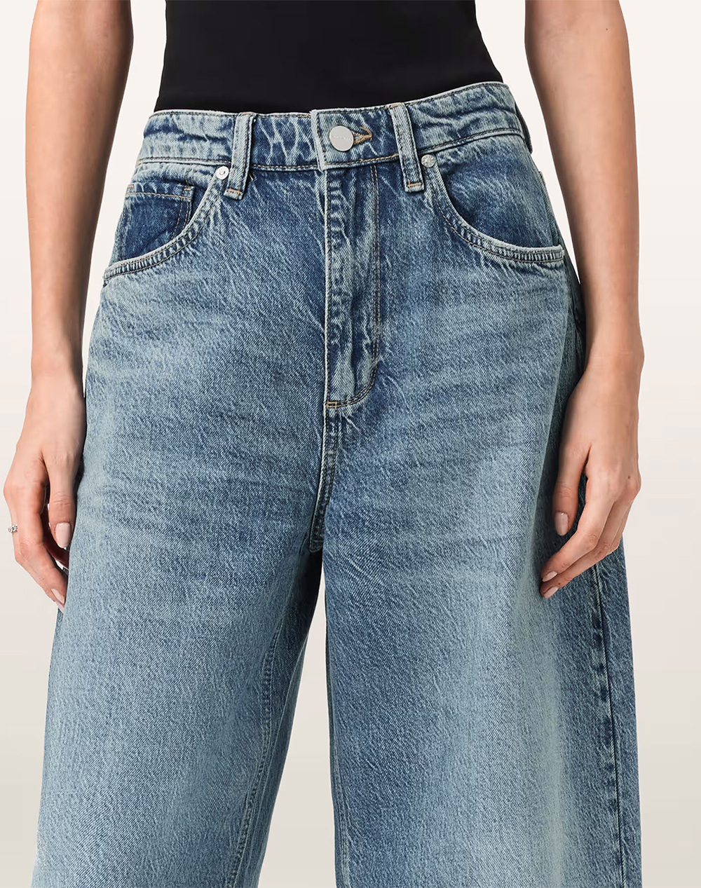 All Saints Payton Crop Jean W012Ee-Vintage Indigo Denimblue Γυναικεία ρούχα παντελόνια 5P Cargo Politikos Shop Πολιτικός