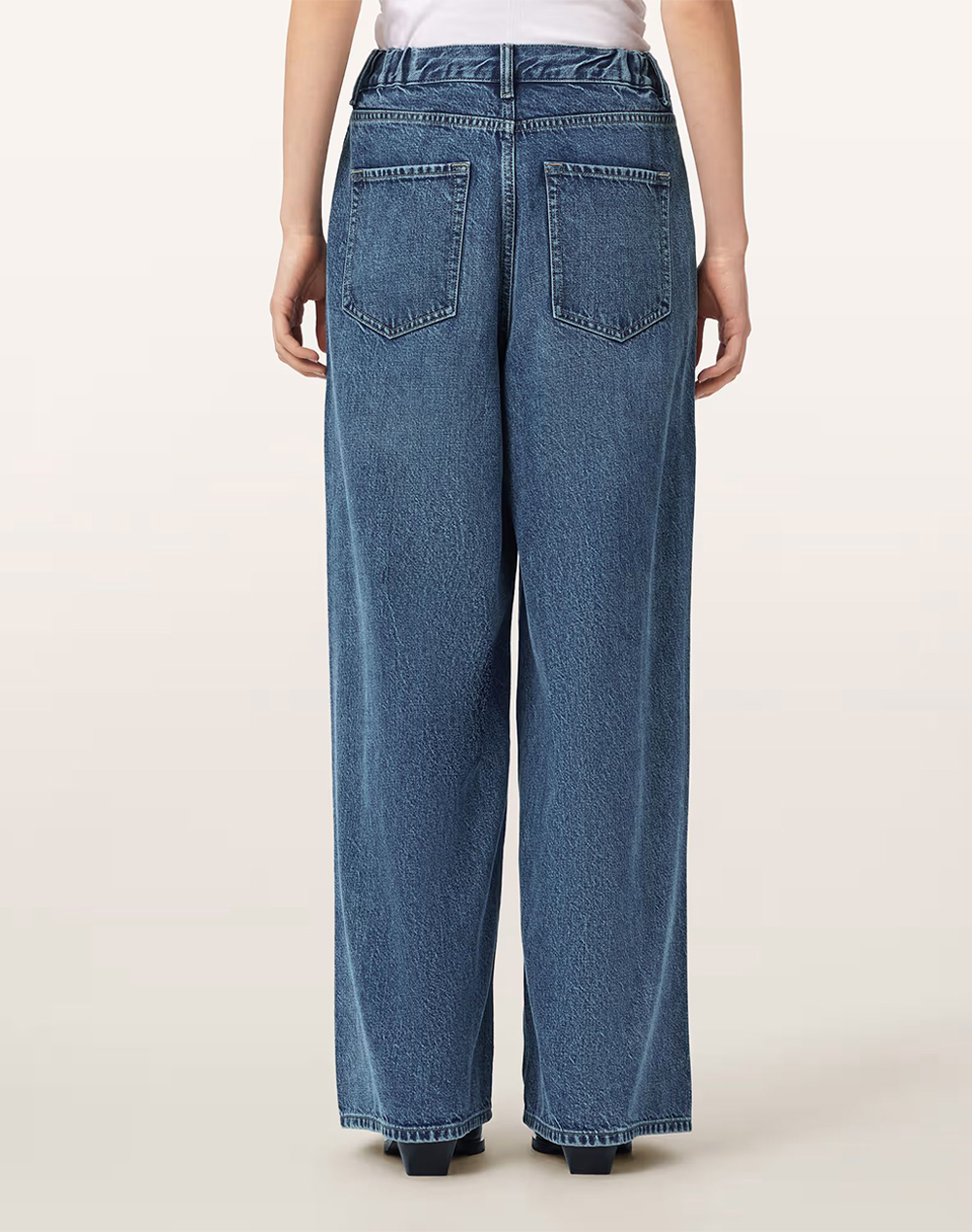 ALL SAINTS ALL SAINTS HAZE PLEAT JEAN W047EE-Mid Indigo DenimBlue - 2