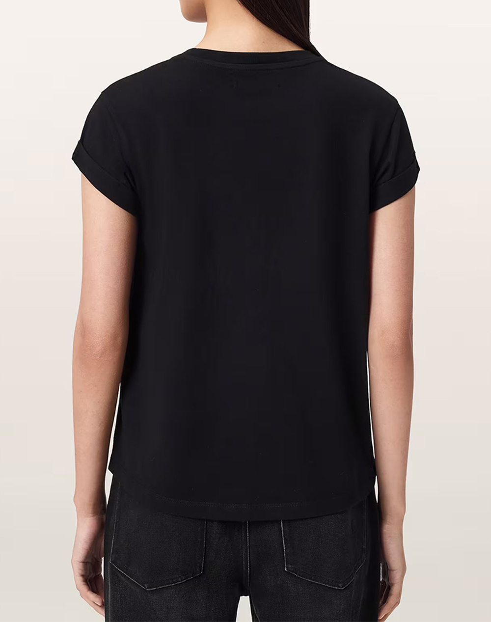 ALL SAINTS ALL SAINTS ANDREA ANNA TEE W084JE-BLACK Black - 2