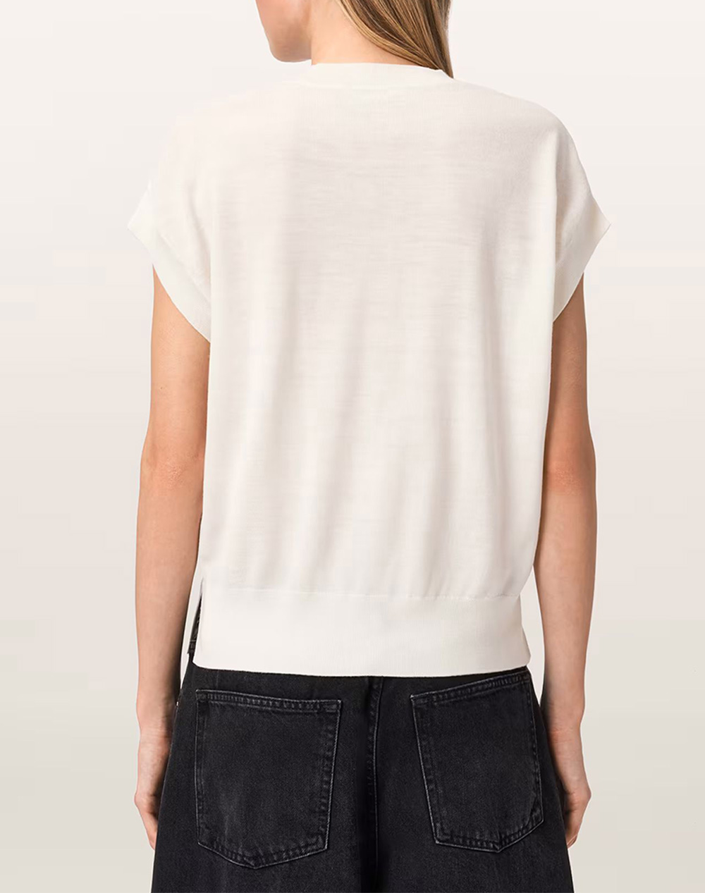 ALL SAINTS ALL SAINTS TERRA KNIT TEE W037KE-chalk white OffWhite - 2