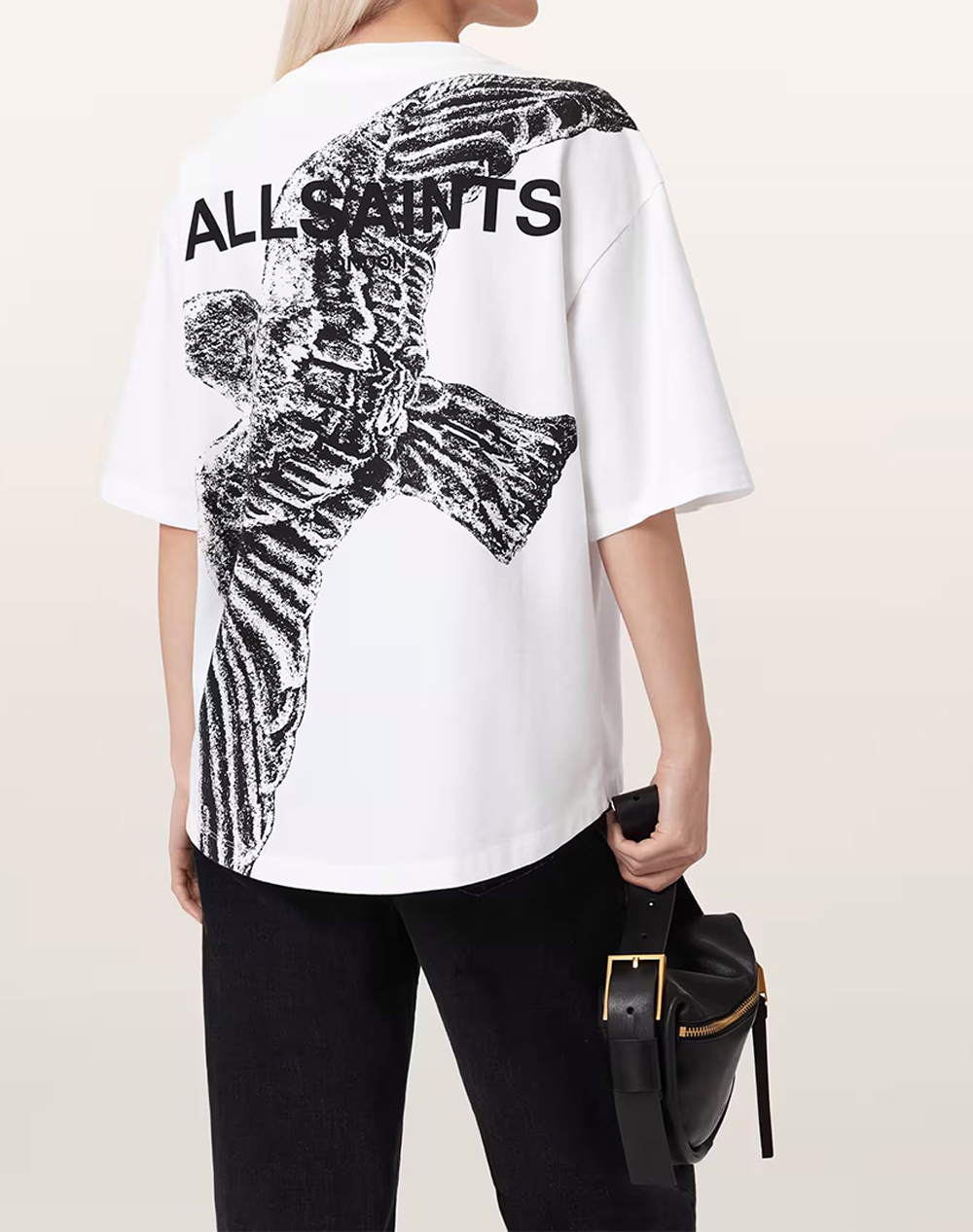 ALL SAINTS SWOOP AMELIE TEE W041JE-OPTIC WHITE White φωτογραφία