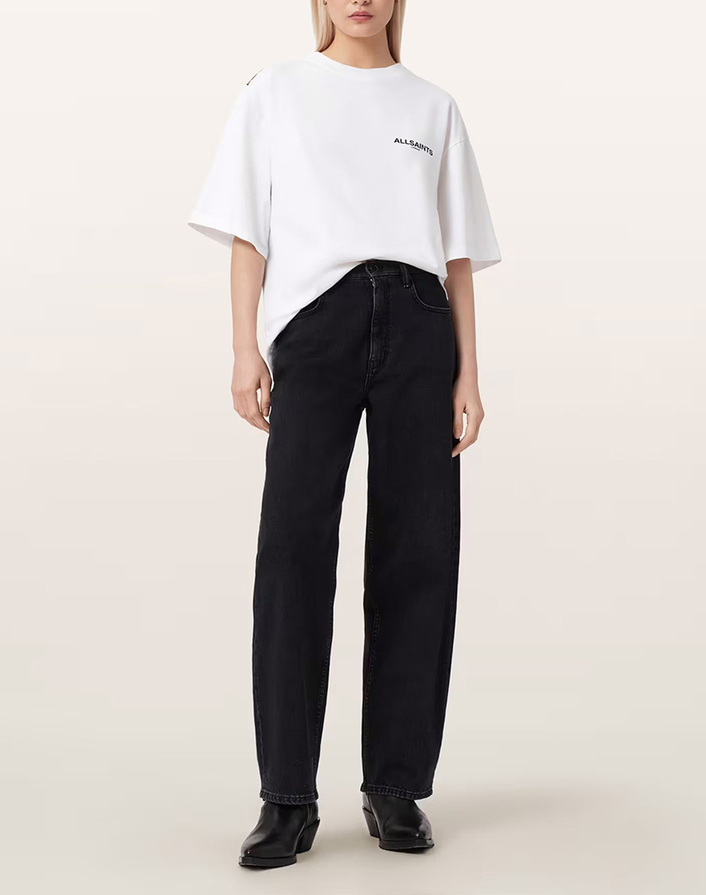 ALL SAINTS SWOOP AMELIE TEE W041JE-OPTIC WHITE White φωτογραφία