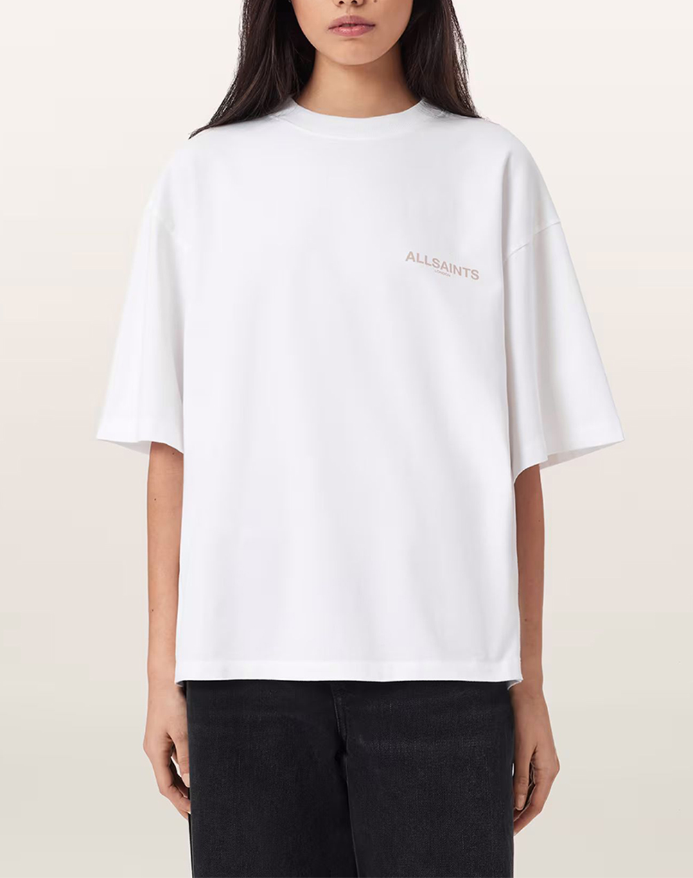 ALL SAINTS TEMPUS AMELIE TEE W139JE-OPTIC WHITE White