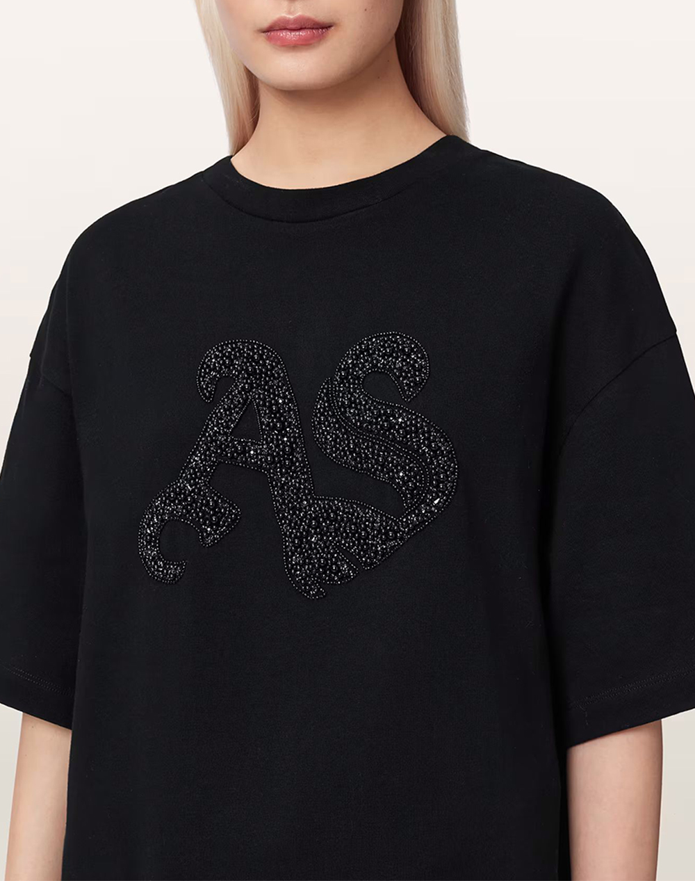 All Saints Icon Amelie Tee W117Je-Black Black Γυναικεία ρούχα μπλούζες Τ-Shirt Politikos Shop Πολιτικός