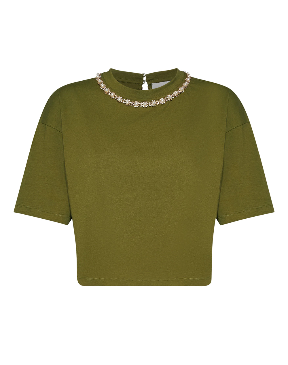 SILVIAN HEACH T-SHIRT TIPAM GPP26121TS-GREEN MILITARY ArmyGreen