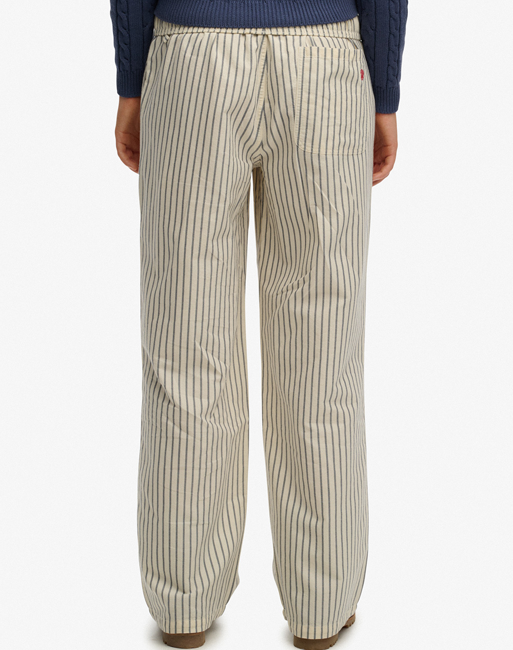 SUPERDRY SUPERDRY D2 OVIN COTTON STRIPE ELASTIC TROUSER ΠΑΝΤΕΛΟΝΙ ΓΥΝΑΙΚΕΙΟ W7011273A-5NZ Biege - 2