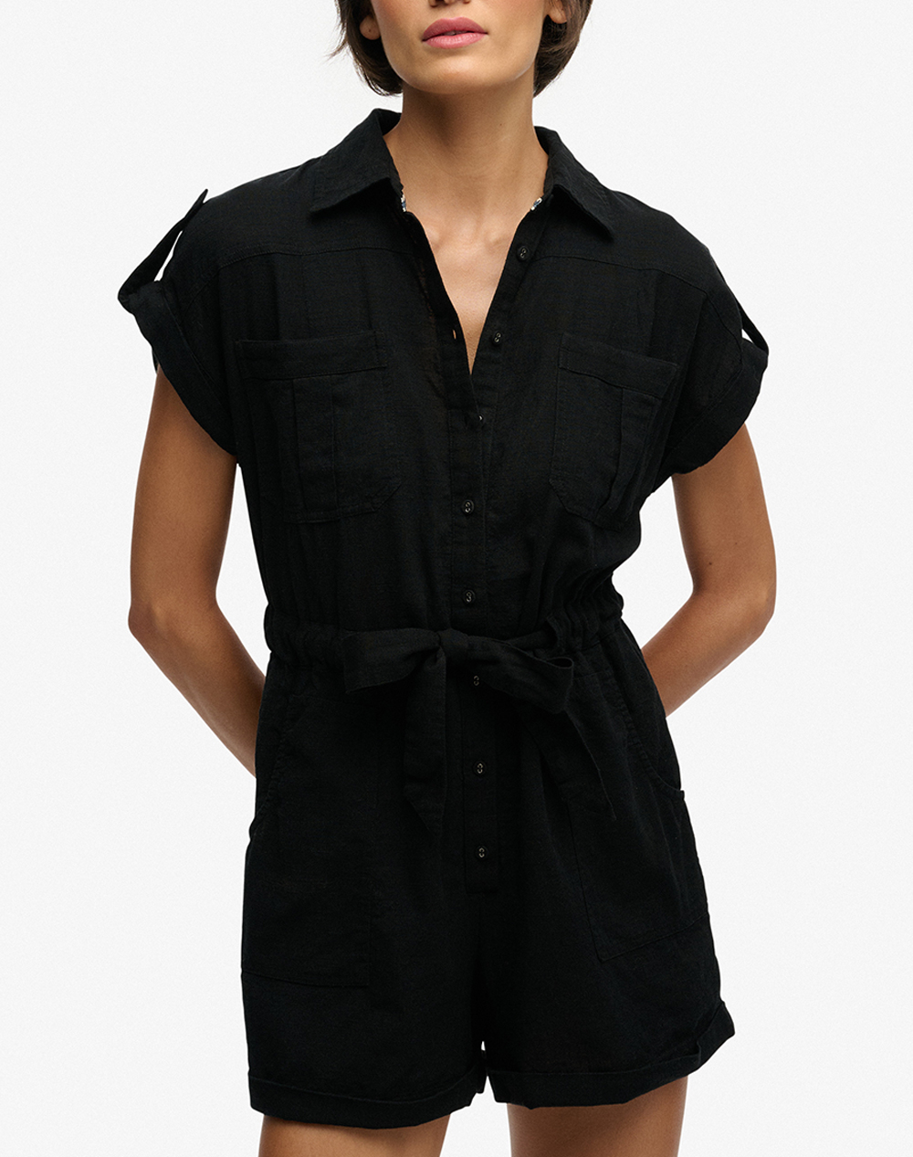 SUPERDRY D3 OVIN BELTED UTILITY PLAYSUIT ΓΥΝΑΙΚΕΙΟ W8012098A-02A Black