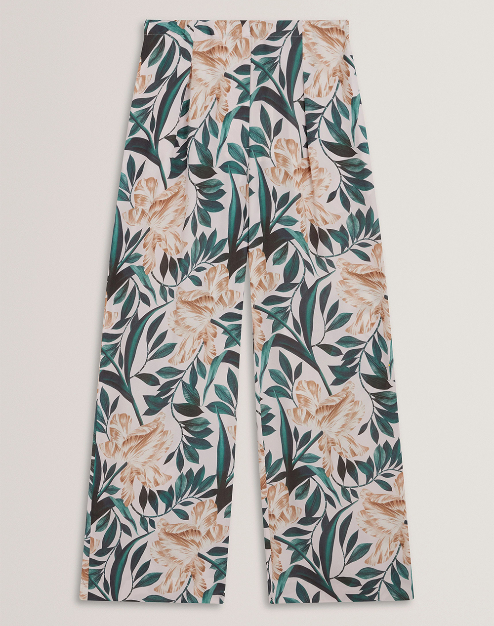 TED BAKER GRIESHA Printed Mid Rise Straight Leg Trouser 282577-CREAM Mixed