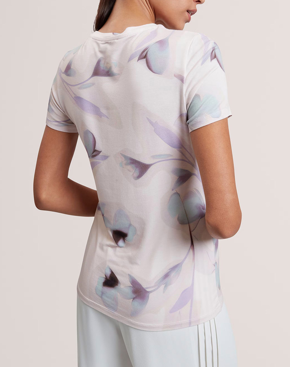 TED BAKER TED BAKER VELLEY Printed Fitted Tee 282514-PINK LightPink - 2