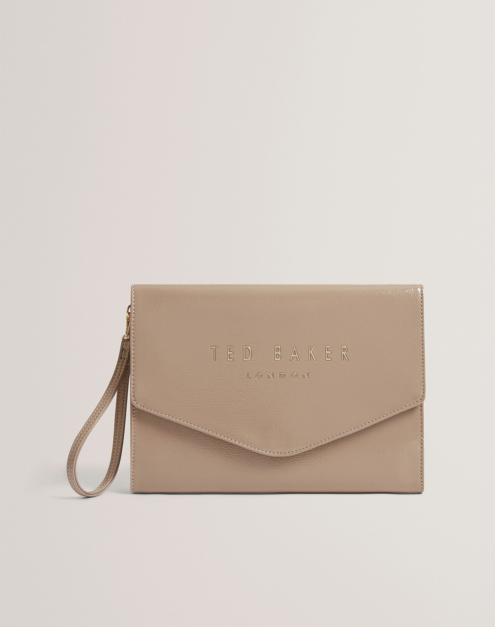 TED BAKER CRINKIE Crinkle Icon Pouch 283874-STONE Biege