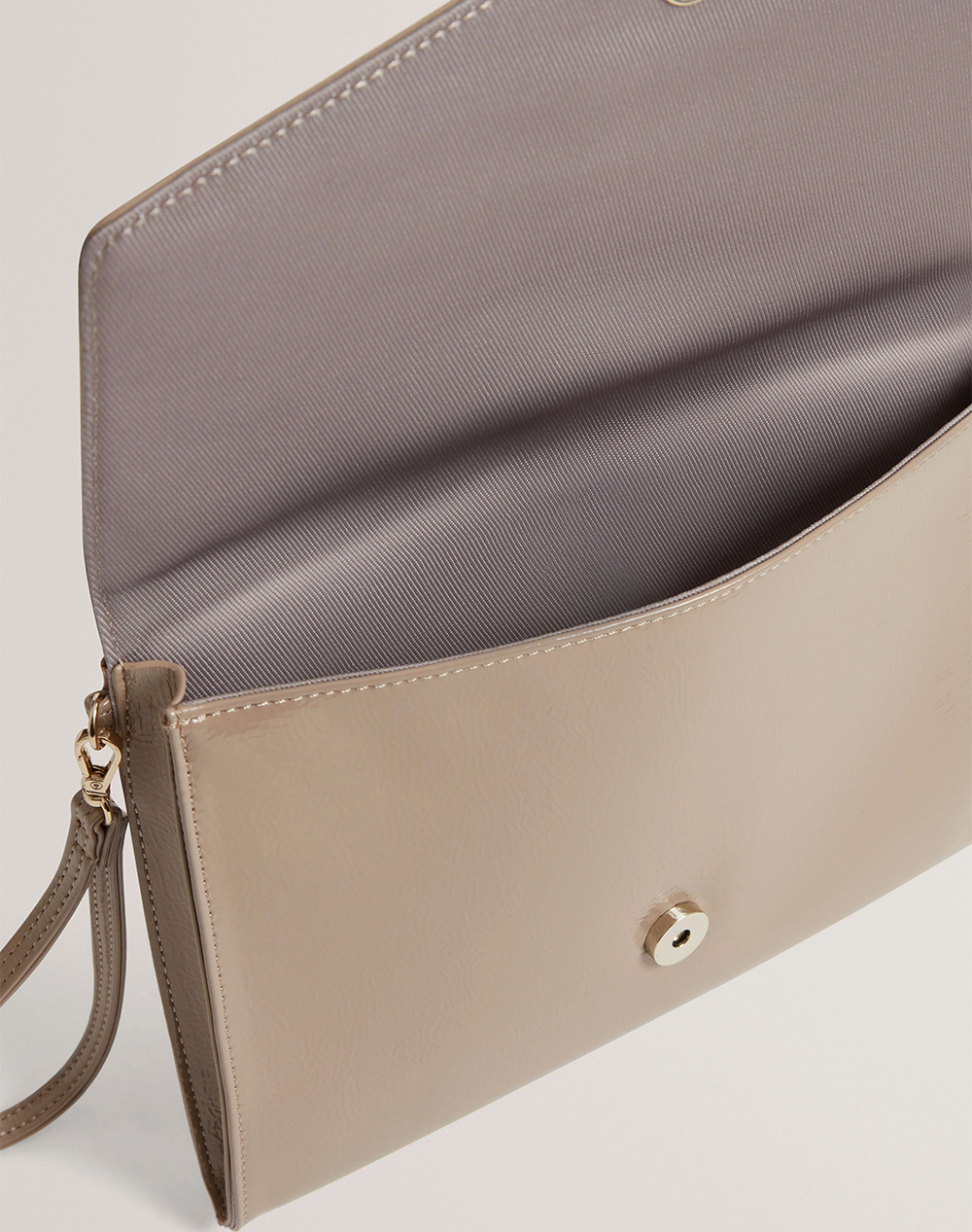 Ted Baker Crinkie Crinkle Icon Pouch 283874-Stone Biege Γυναικεία αξεσουάρ τσάντες Politikos Shop Πολιτικός
