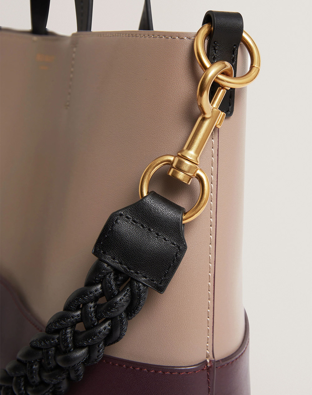 Ted Baker Wynslow Woven Handle Colourblock Large Bag 282789-Wine Redwine Γυναικεία αξεσουάρ τσάντες Politikos Shop Πολιτικός