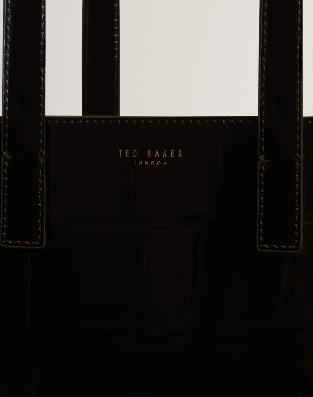 Ted Baker Vivanaa Croc Effect Small Icon Bag 283929-Black Black Γυναικεία αξεσουάρ τσάντες Politikos Shop Πολιτικός