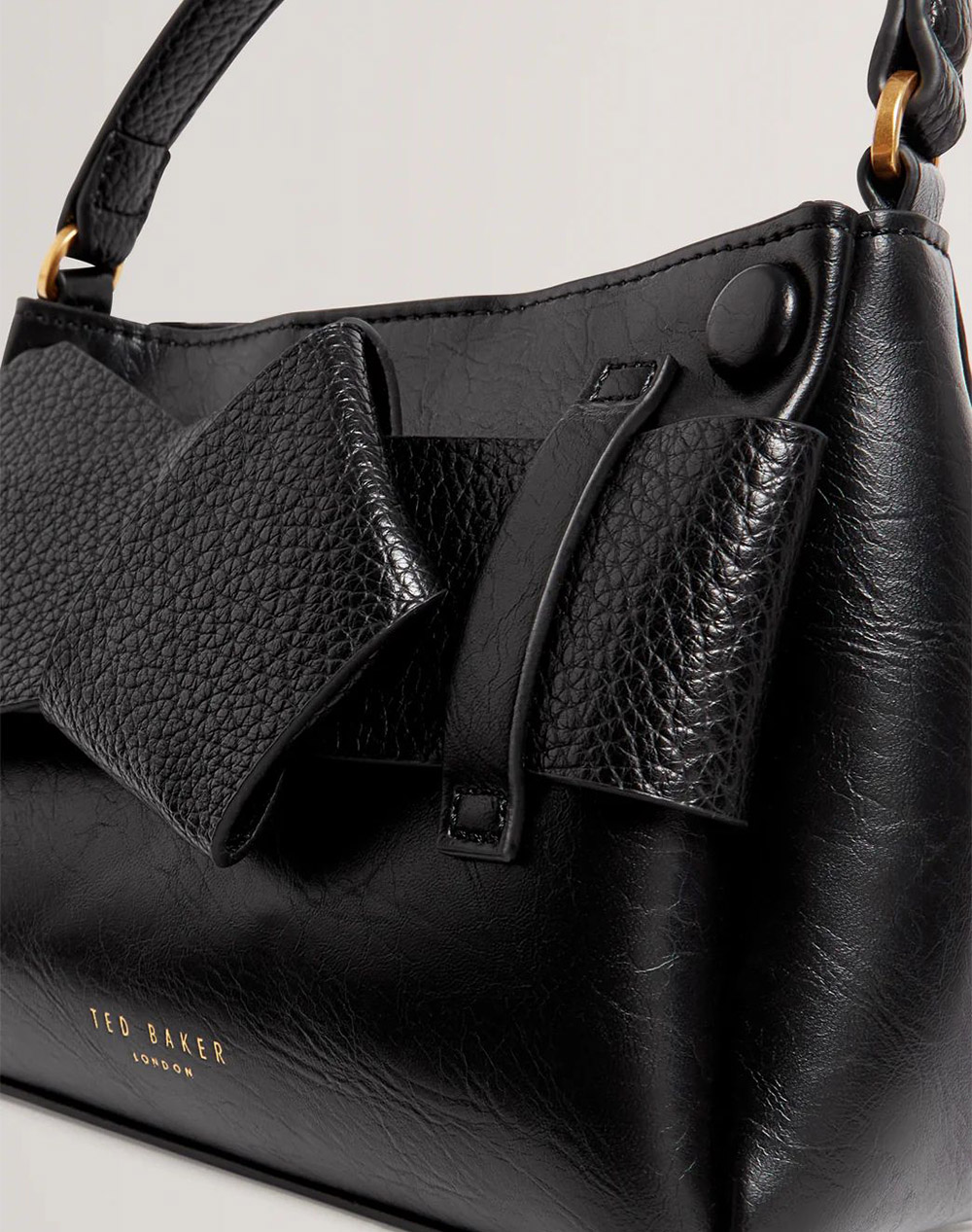 Ted Baker Ssansa Knot Bow Mini Top Handle Bag 282343-Black Black Γυναικεία αξεσουάρ τσάντες Politikos Shop Πολιτικός