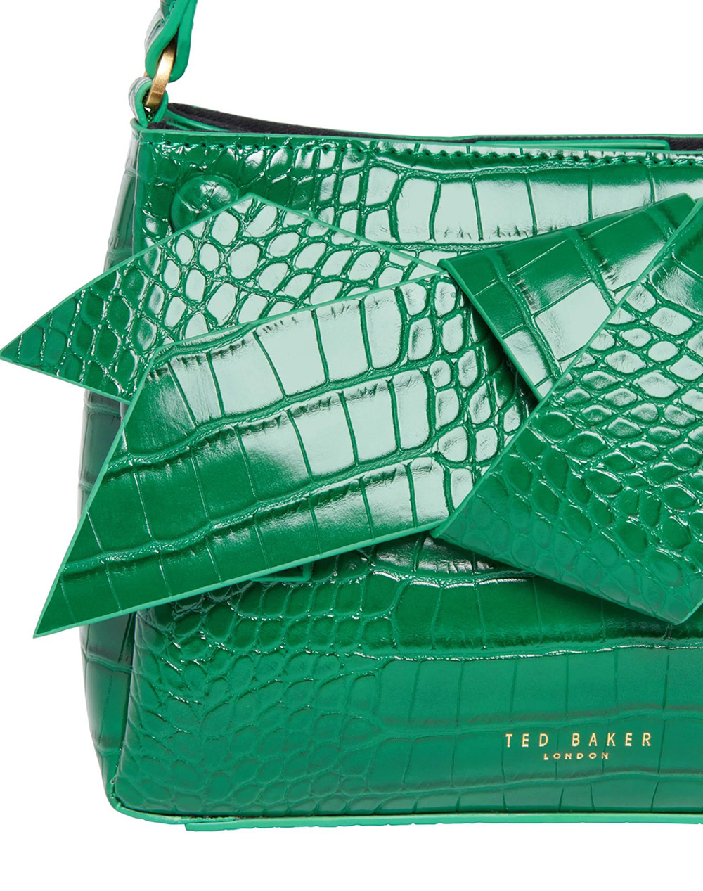 Ted Baker Ssansa Knot Bow Mini Top Handle Bag 282343-Brt Green Γυναικεία αξεσουάρ τσάντες Politikos Shop Πολιτικός