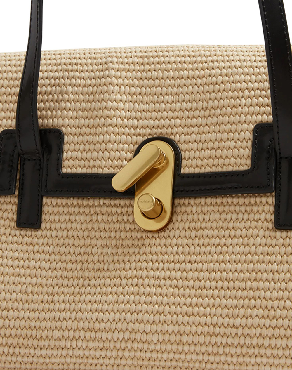 Ted Baker Kkylii Twist Lock Detail Raffia Tote Bag 283250-Natural Biege Γυναικεία αξεσουάρ τσάντες Politikos Shop Πολιτικός