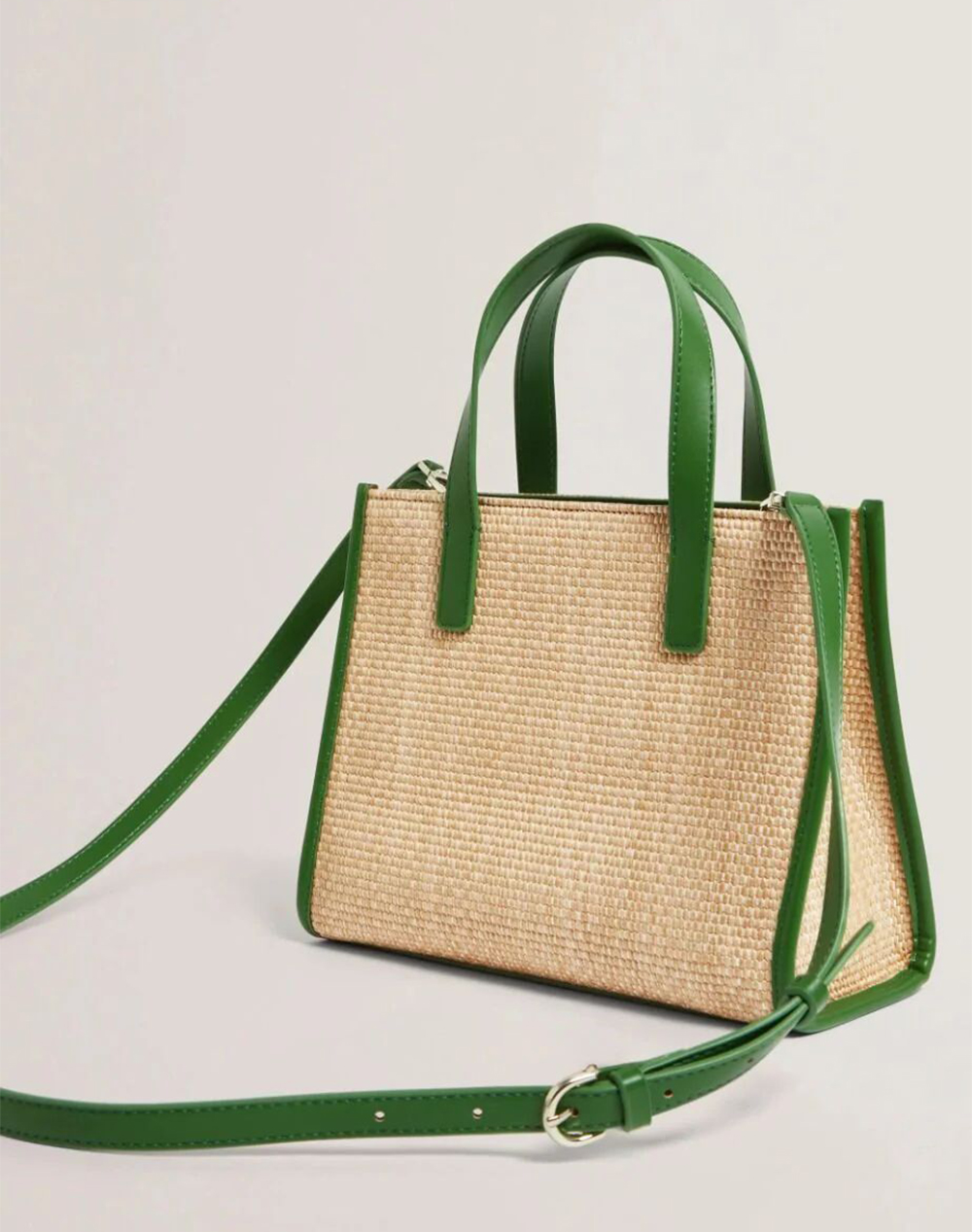 TED BAKER TED BAKER PAOLINA Faux Raffia Small Icon Bag 284037-GREEN Green - 2