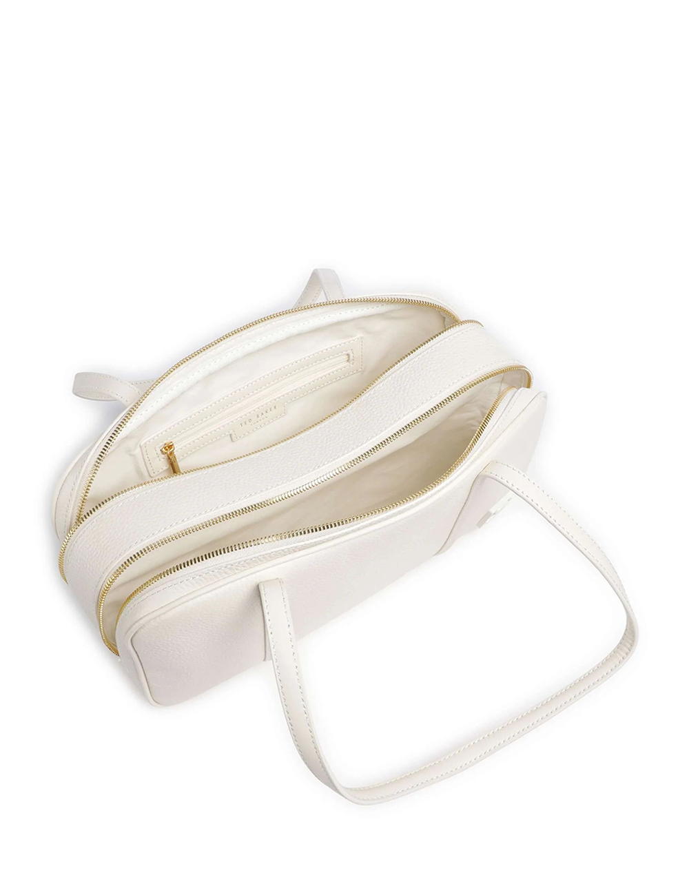 TED BAKER TED BAKER AMYLEE Double Zip Leather Bowler Bag 284067-IVORY Cream - 3