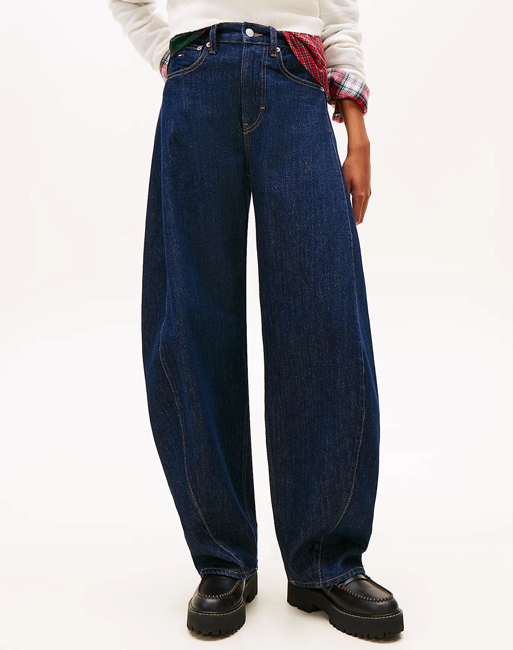 TOMMY JEANS ELLA MID BARREL DI4156 DW0DW22617-1BK32 DenimDarkBlue