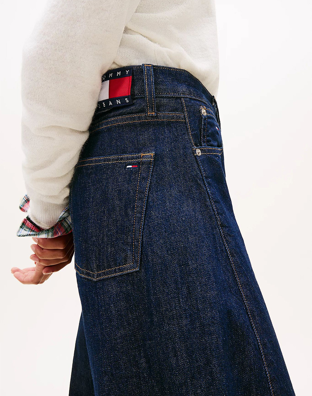 Tommy Jeans Ella Mid Barrel Di4156 Dw0Dw22617-1Bk32 Denimdarkblue Γυναικεία ρούχα παντελόνια Jean 5P Cargo Politikos Shop Πολιτικός