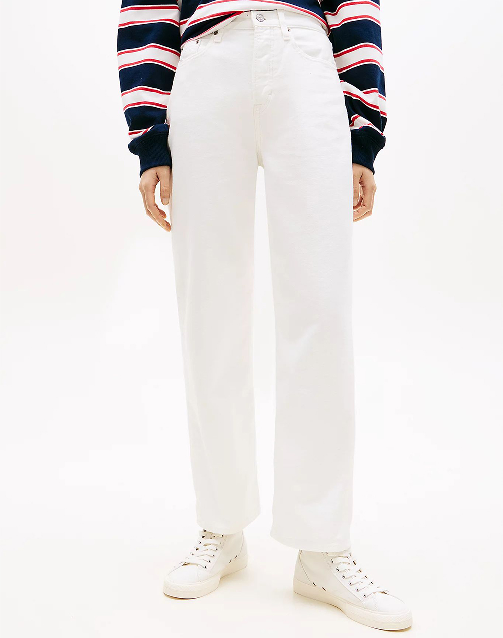 TOMMY JEANS LAYLA HR SLIM STR CBF FLG BJ6099 DW0DW22773-1D032 White