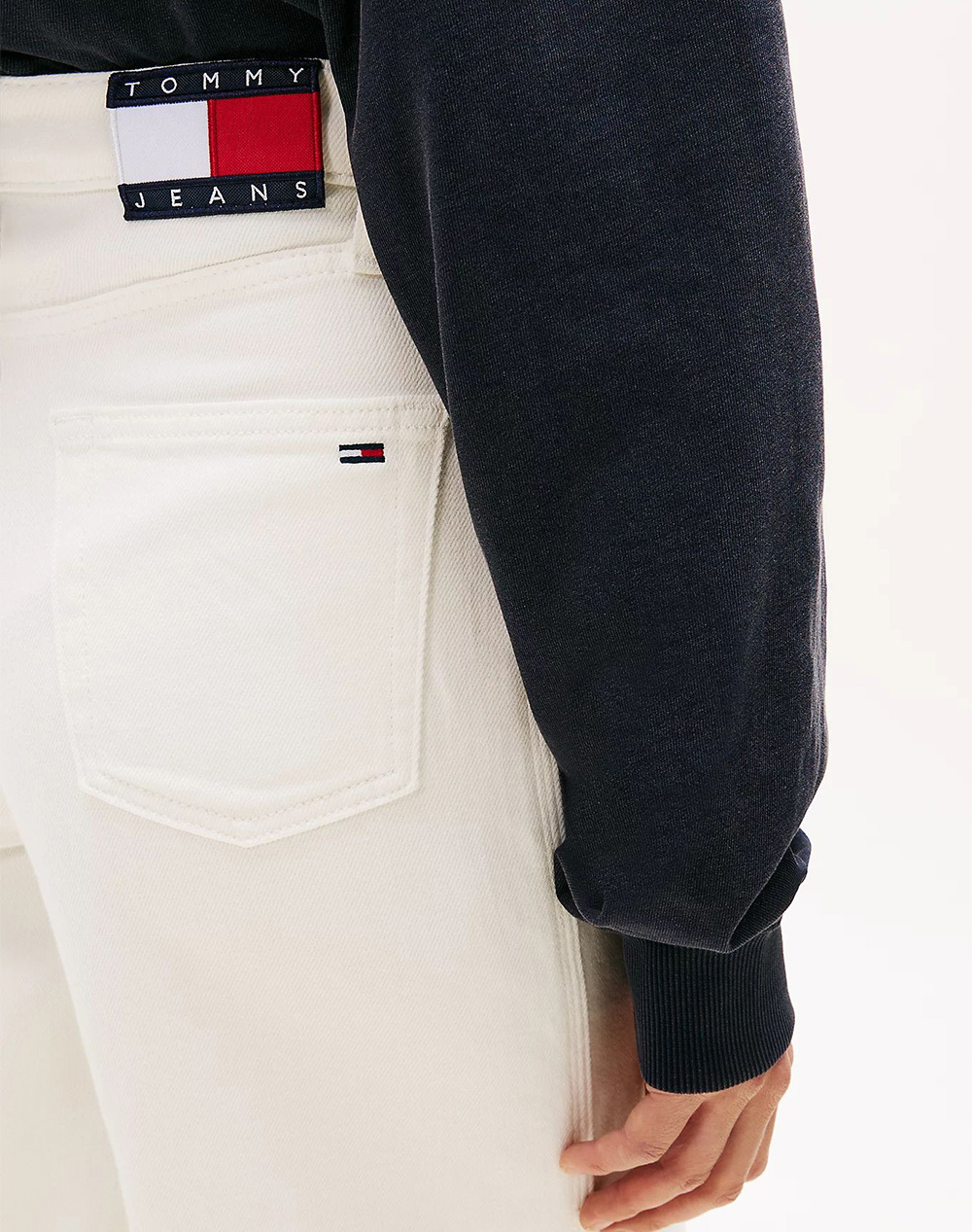 Tommy Jeans Claire Hr Wd Bj4199 Dw0Dw22648-1D032 White Γυναικεία ρούχα παντελόνια Jean 5P Cargo Politikos Shop Πολιτικός