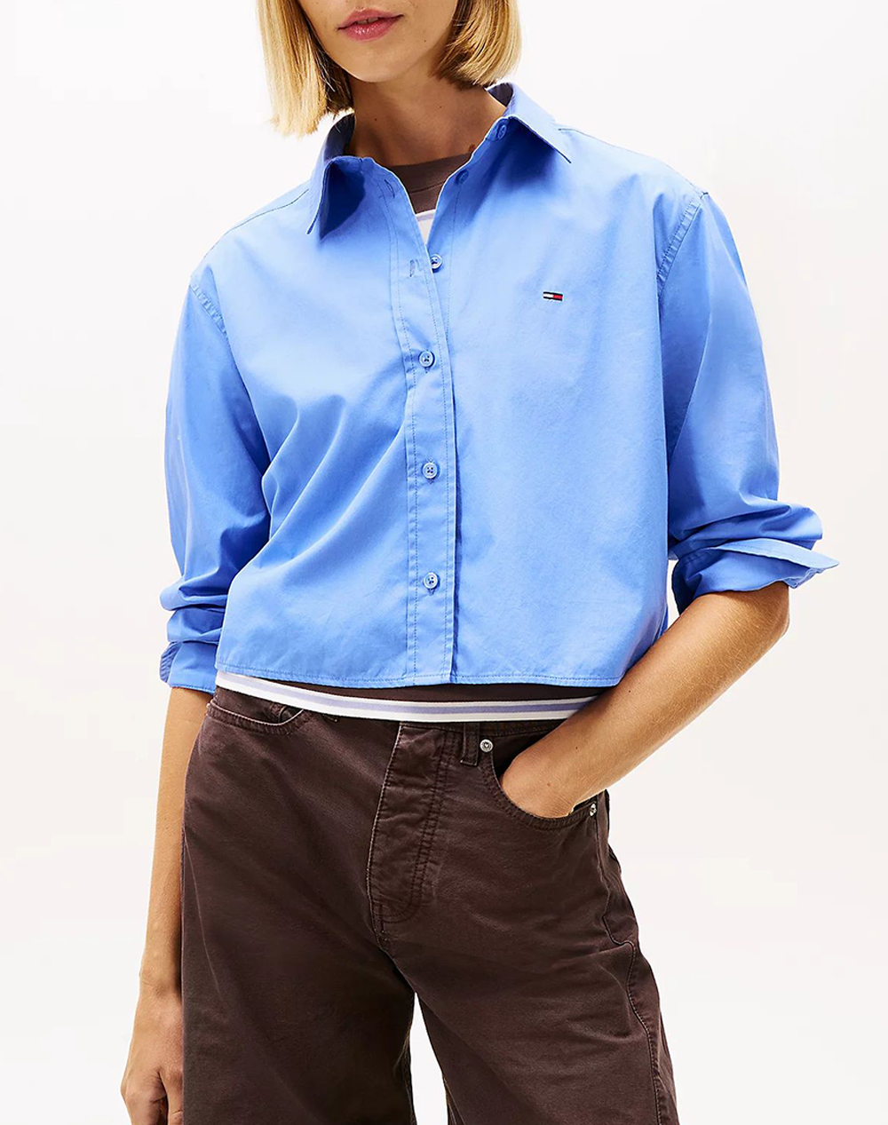 TOMMY JEANS TJW CRP RLX SHIRT DW0DW22078-C58 Blue