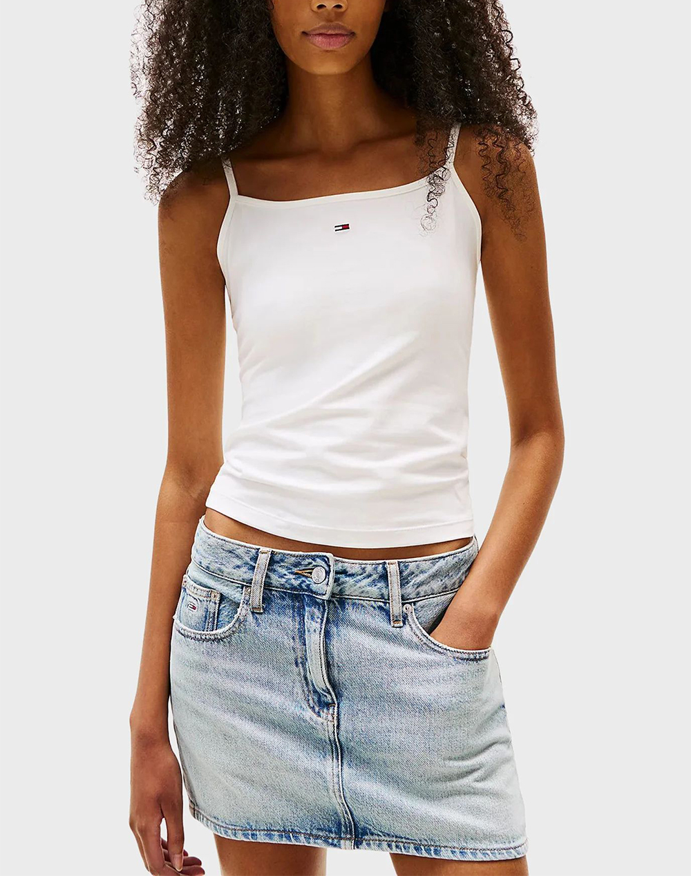 TOMMY JEANS TJW ESSENTIAL STRAP TOP EXT DW0DW20675-YBL OffWhite