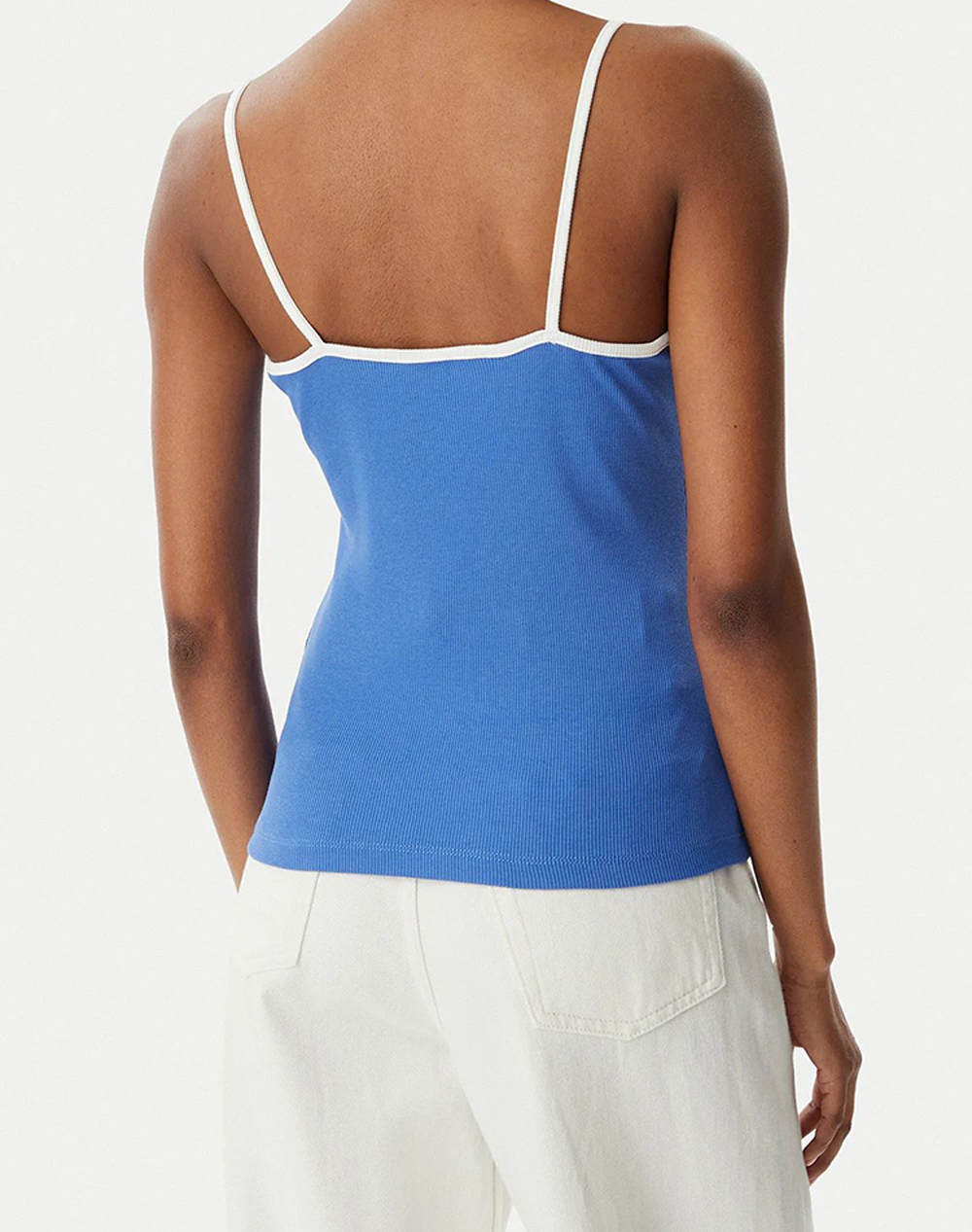 TOMMY JEANS TJW SLIM BADGE STRAPPY TOP DW0DW22261-C6H Blue