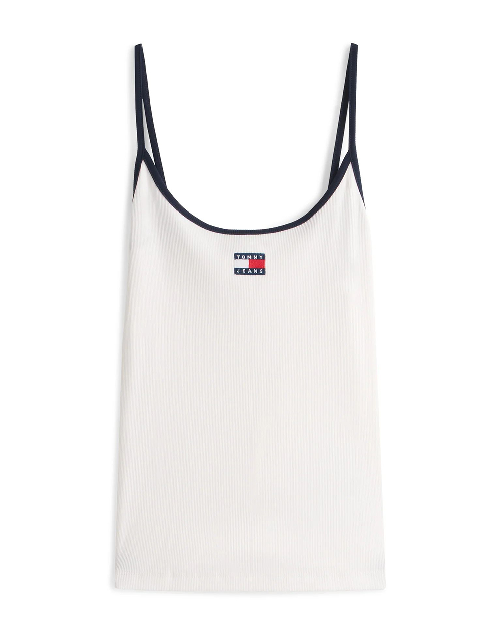 TOMMY JEANS TJW SLIM BADGE STRAPPY TOP DW0DW22261-YBL Ecru