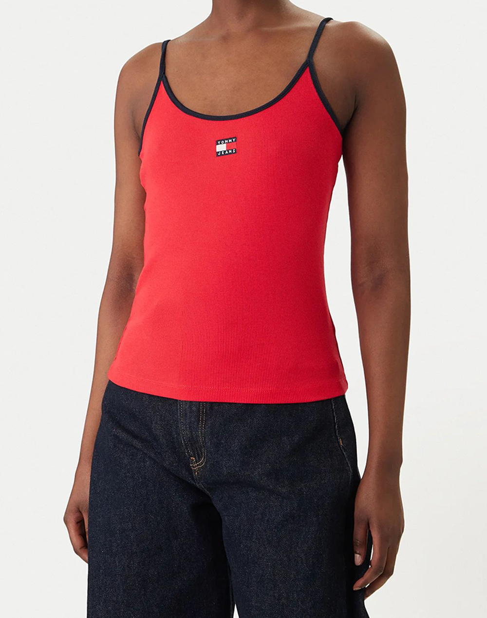 TOMMY JEANS TJW SLIM BADGE STRAPPY TOP DW0DW22261-XK3 Red