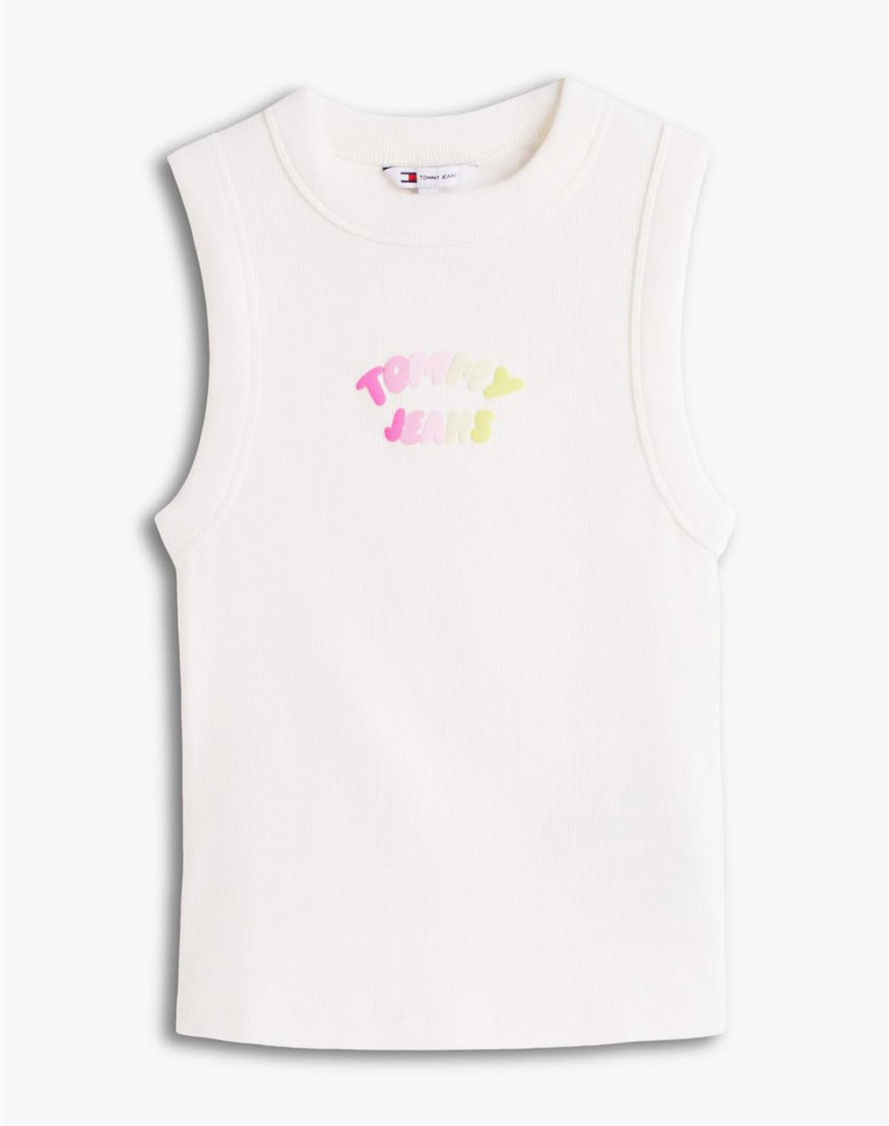 TOMMY JEANS TJW SLIM SH TJ BUBBLE TANK DW0DW22280-YBL Ecru