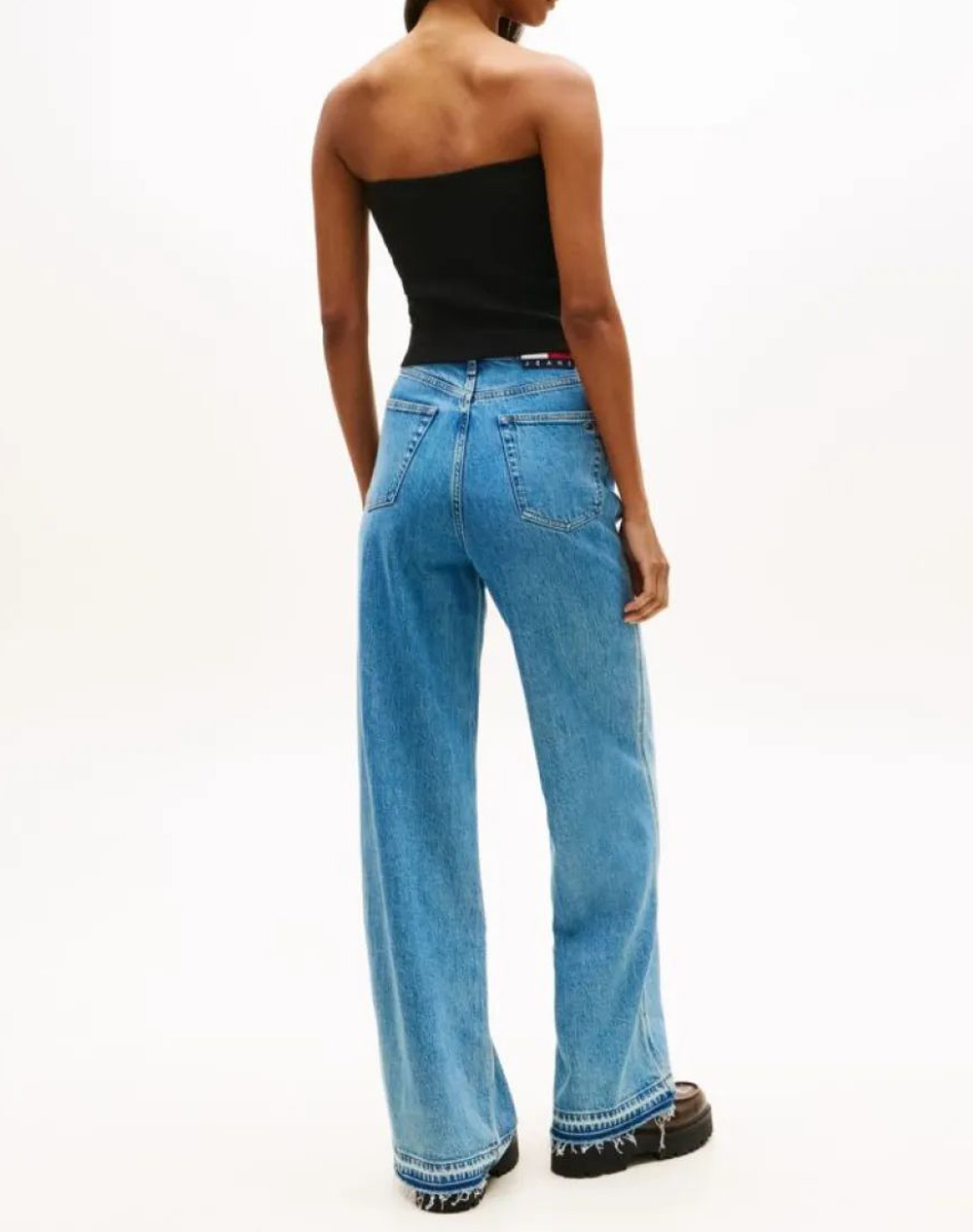 TOMMY JEANS TOMMY JEANS TJW SLIM SH BANDEAU RIB TOP DW0DW22263-BDS Black - 2