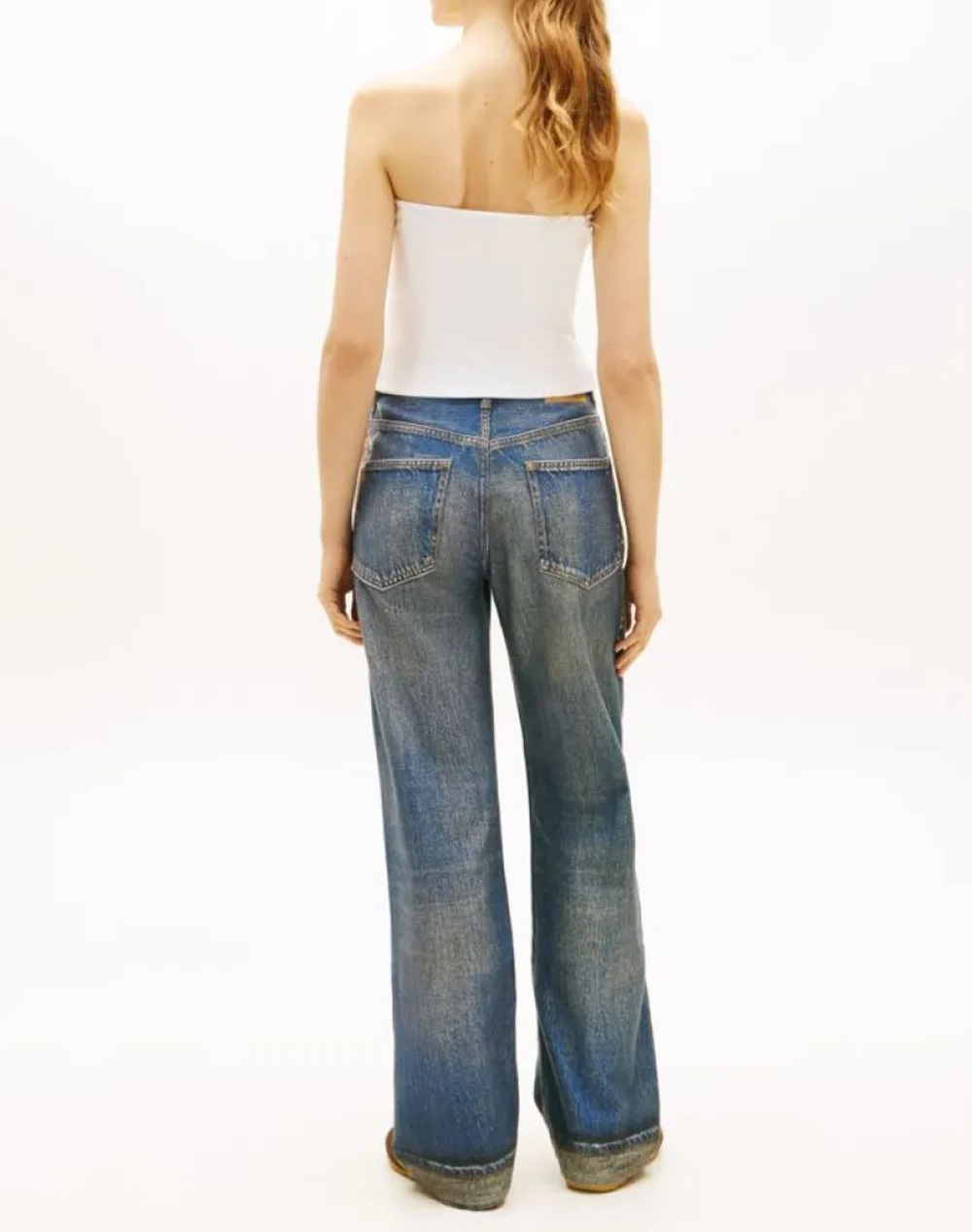 TOMMY JEANS TOMMY JEANS TJW SLIM SH BANDEAU RIB TOP DW0DW22263-YBL Ecru - 2
