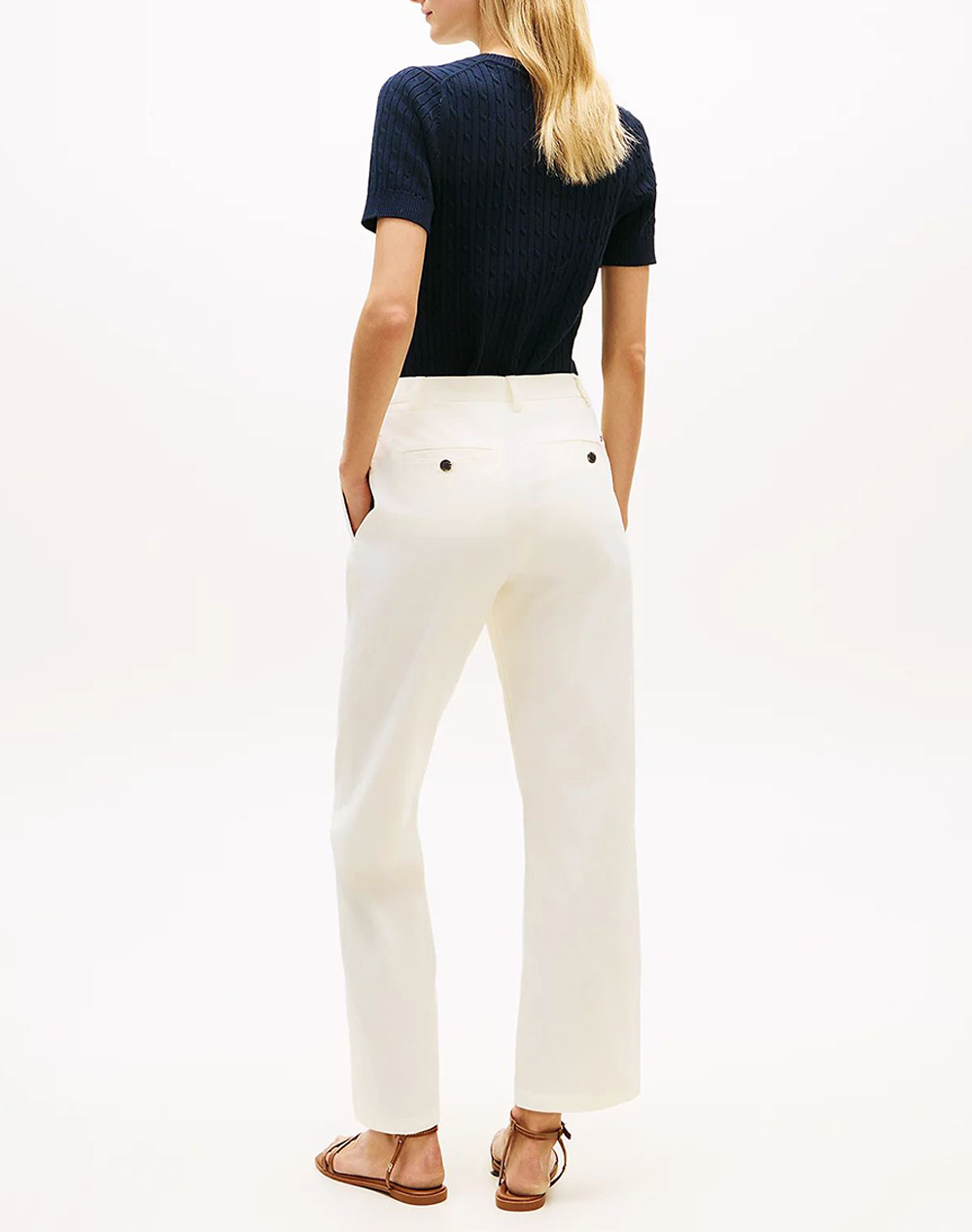 TOMMY HILFIGER TOMMY HILFIGER CO GMD SLIM STRAIGHT CHINO WW0WW49647-AEF Cream - 2
