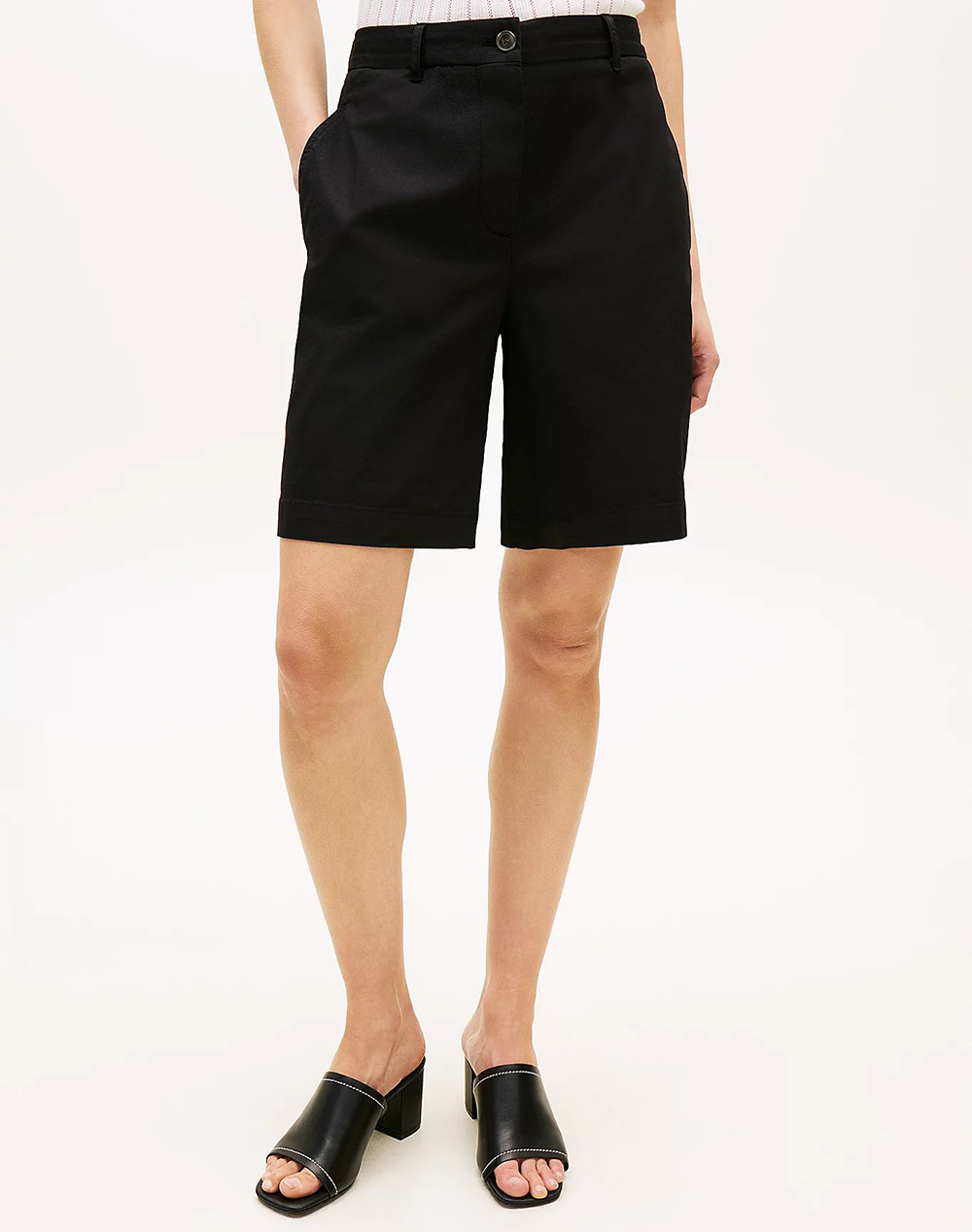 TOMMY HILFIGER TOMMY HILFIGER CO GMD BLEND CHINO SHORT WW0WW49648-BDS Black