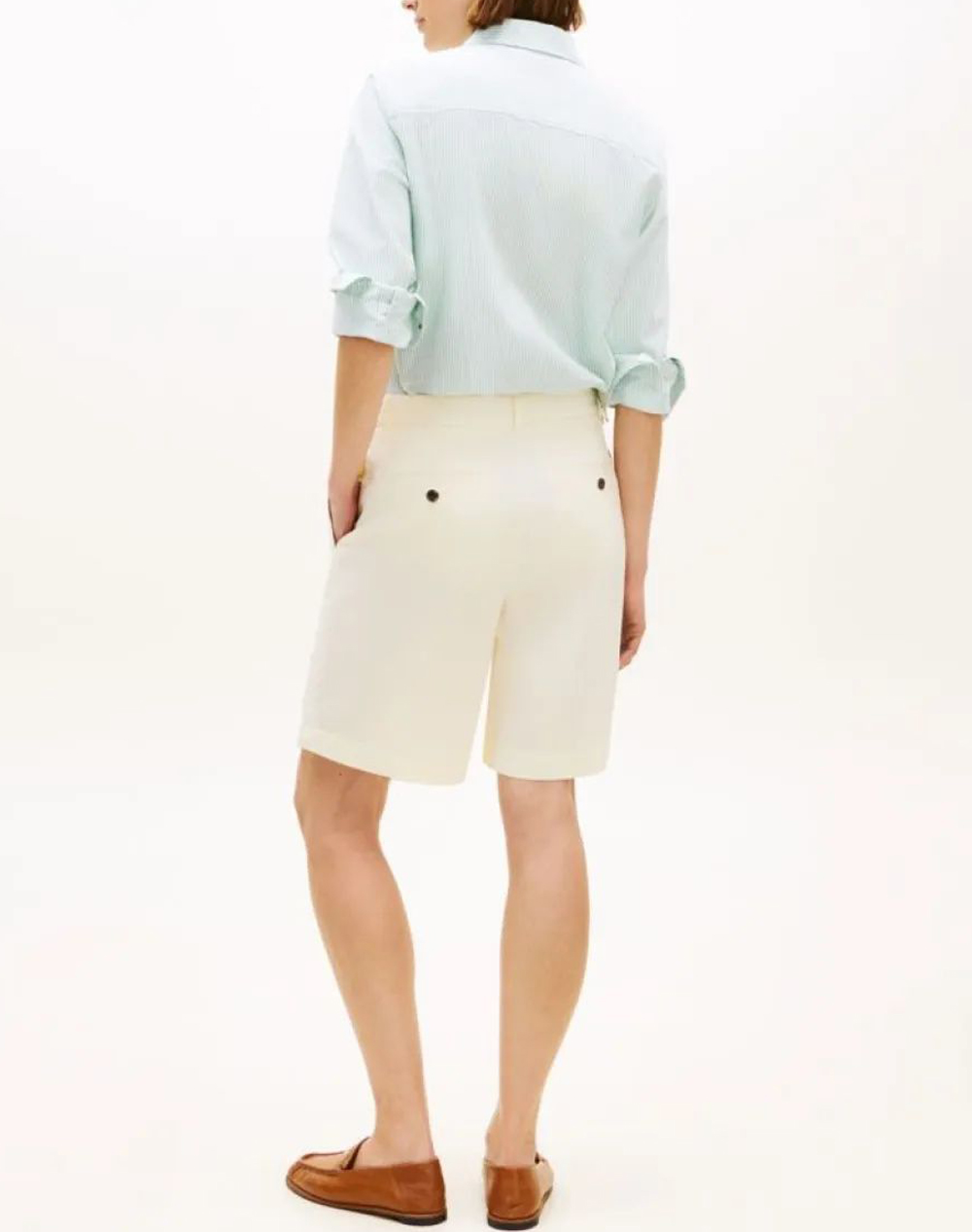 TOMMY HILFIGER CO GMD BLEND CHINO SHORT WW0WW49648-AEF Cream φωτογραφία