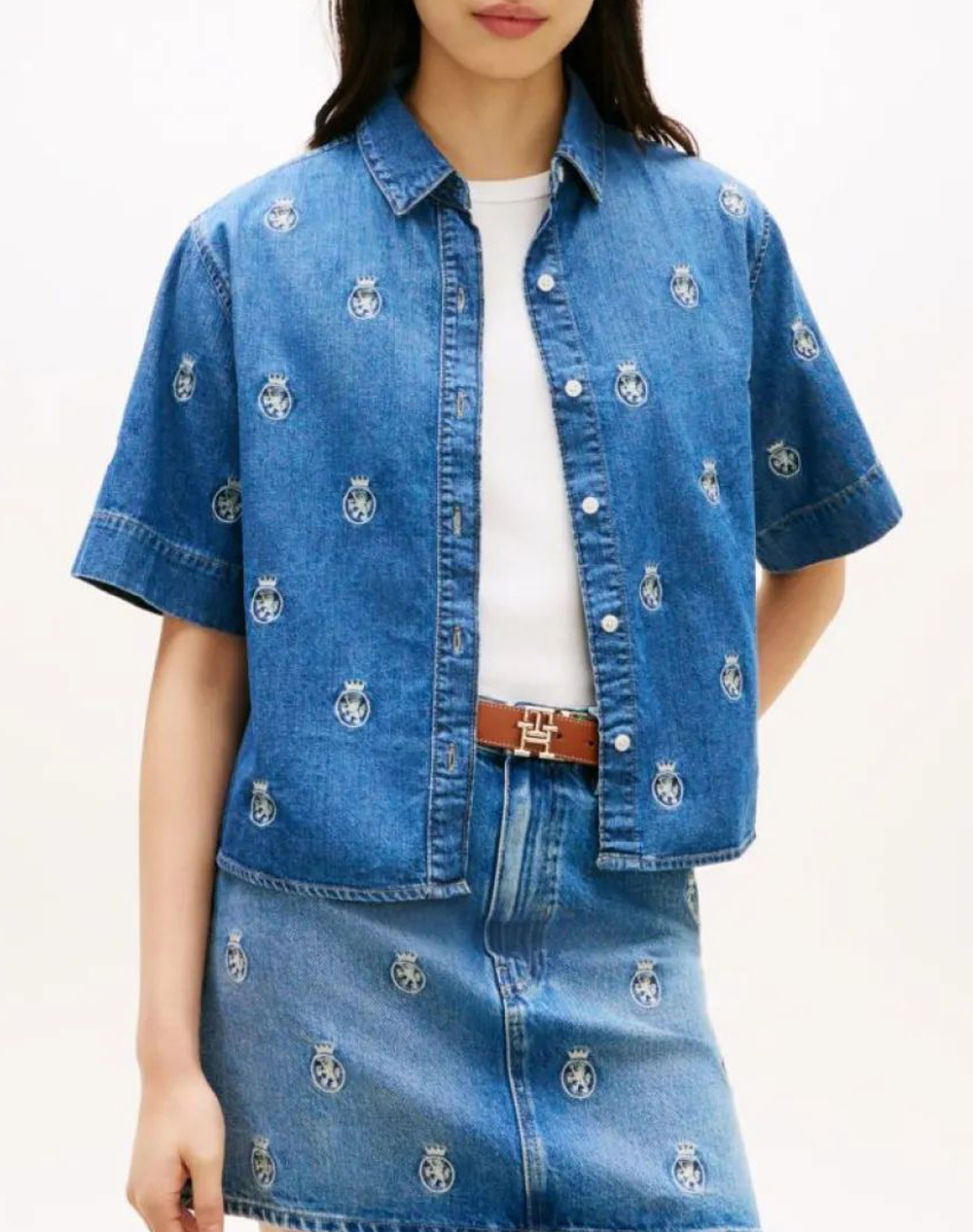 TOMMY HILFIGER DNM FINN AOE RELAXED SS SHIRT WW0WW50624-1A7 DenimBlue