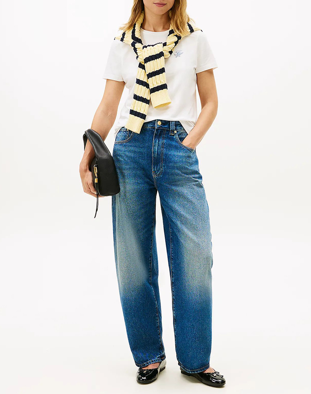 Tommy Hilfiger Th Script Reg C-Nk Ss Tee Ww0Ww47809-Ybl Ecru Γυναικεία ρούχα μπλούζες Τ-Shirt Politikos Shop Πολιτικός
