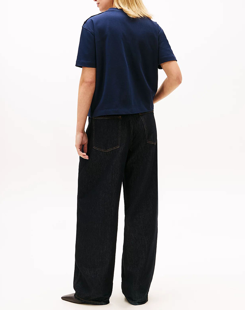TOMMY HILFIGER TOMMY HILFIGER GOLD BTN SCRIPT MDRN SS TEE WW0WW47819-C1G DarkBlue - 2