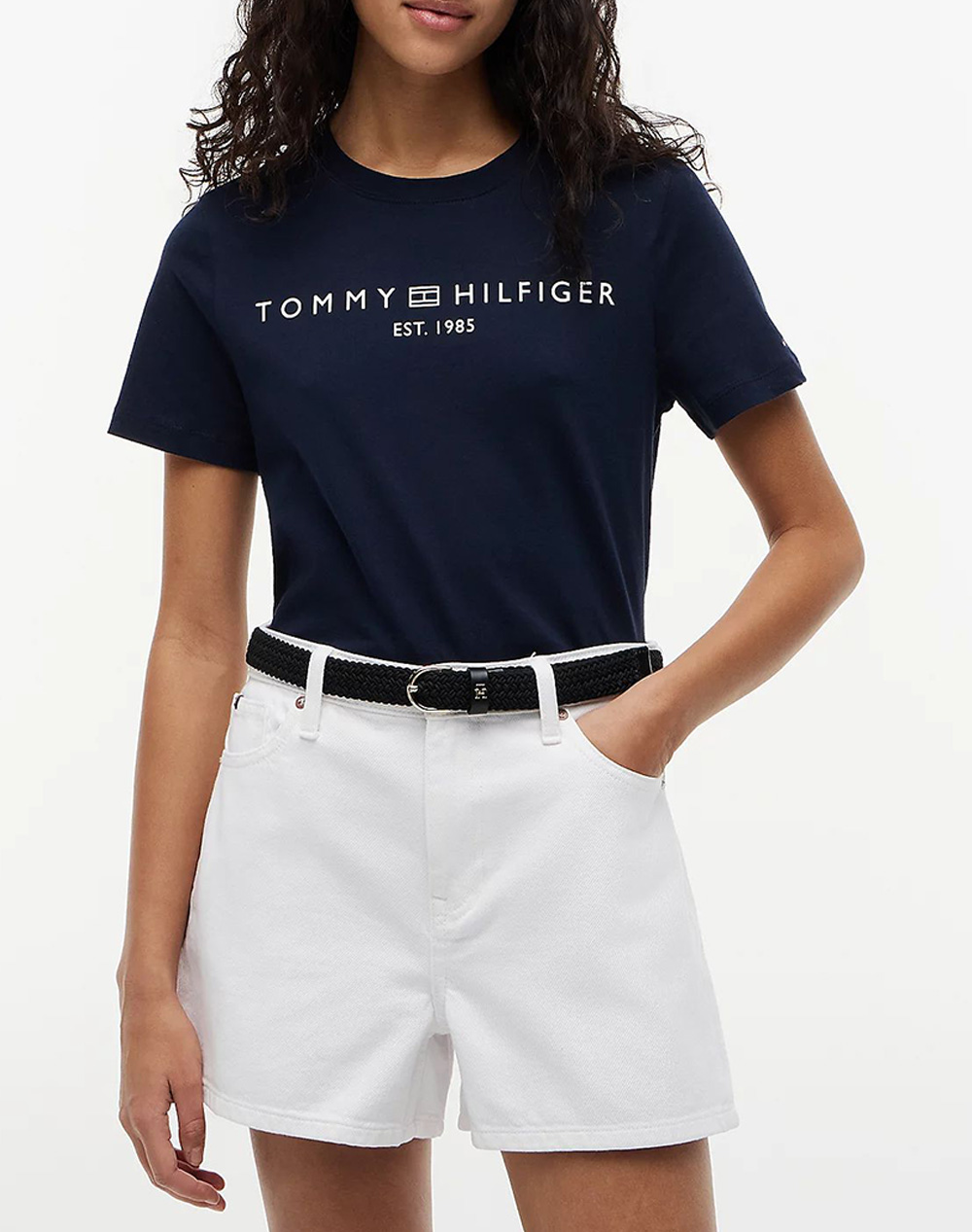 TOMMY HILFIGER REG CORP LOGO C-NK SS WW0WW40276-C1G DarkBlue