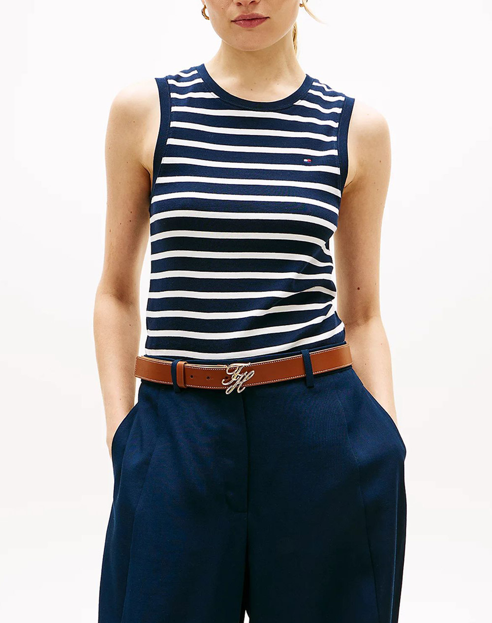 TOMMY HILFIGER SLIM CODY C-NK TANK TOP WW0WW47806-0X4 NavyBlue