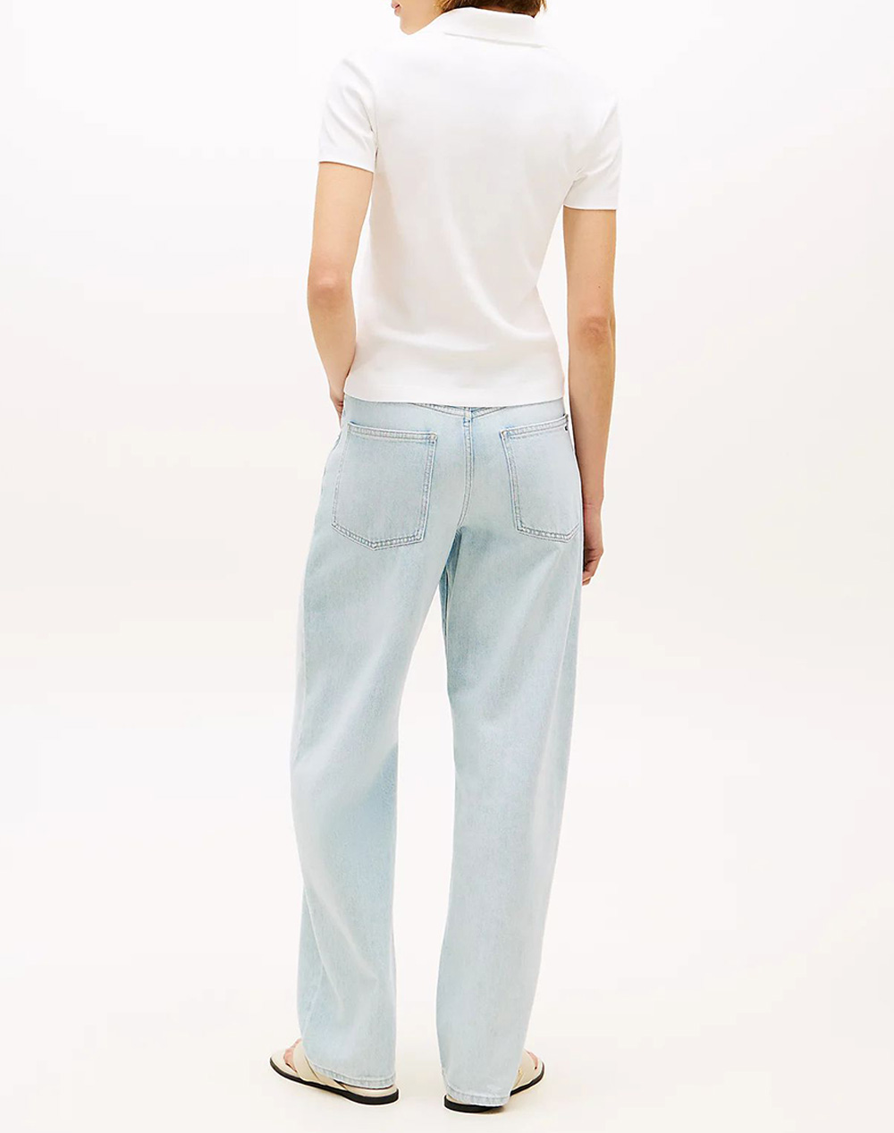 TOMMY HILFIGER GOLD BUTTON SLIM SS POLO WW0WW49252-YBL Ecru φωτογραφία