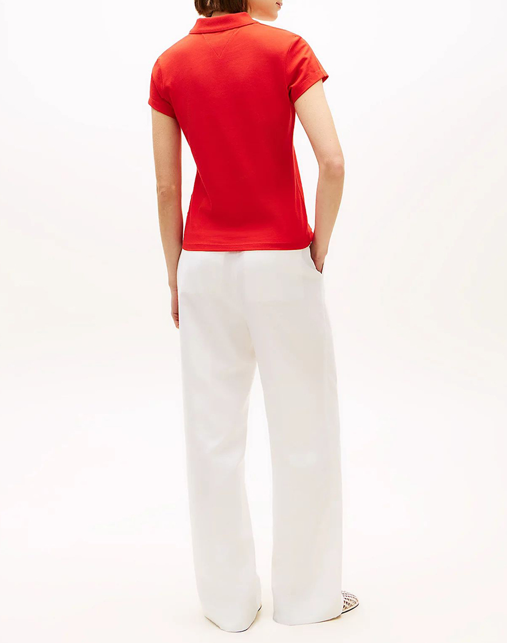 TOMMY HILFIGER TH SCRIPT SLIM SS POLO WW0WW49259-SNE FireRed φωτογραφία