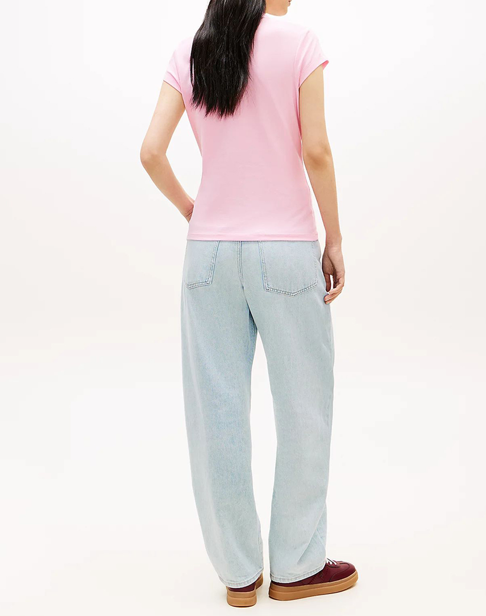 TOMMY HILFIGER TH SCRIPT SLIM SS POLO WW0WW49259-TOL Pink φωτογραφία