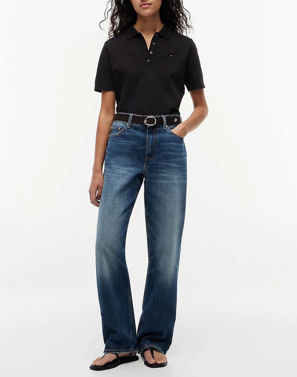 TOMMY HILFIGER 1985 REG PIQUE POLO SS WW0WW43224-BDS Black φωτογραφία