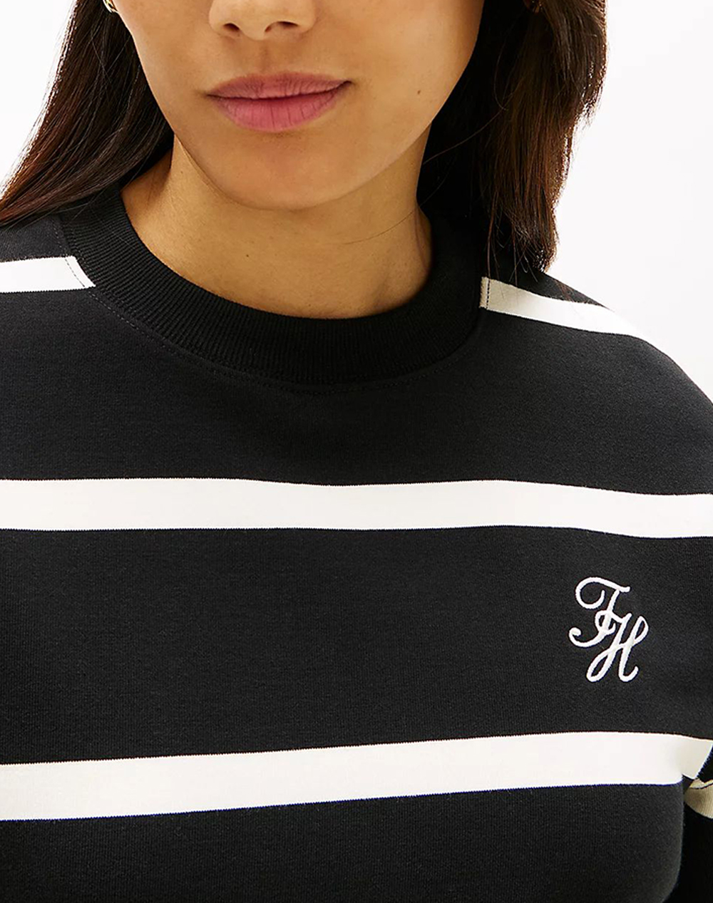 Tommy Hilfiger Th Script Mdrn Terry Swtshrt Ww0Ww48431-0Au Black Γυναικεία ρούχα μπλούζες φούτερ Politikos Shop Πολιτικός